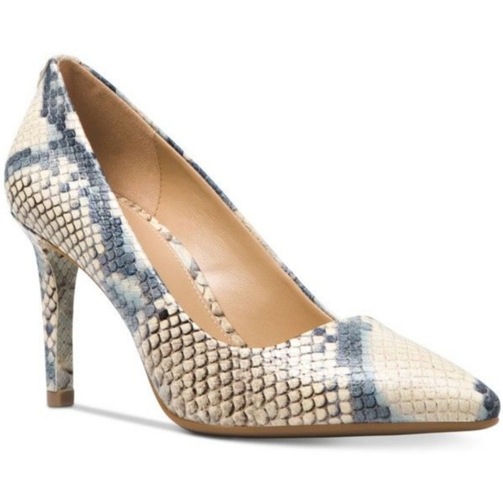 Michael Kors leather pumps, size 8, snake imitation.